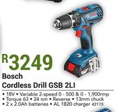 Bosch Cordless Drill GSB 2LI