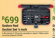 Gedore Red Socket Set 1/4 Inch