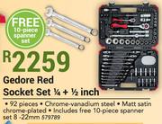 Gedore Red Socket Set 1/4 + 1/2 Inch