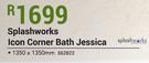 Spalshworks Icon Corner Bath Jessica-1350 x 1350mm