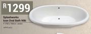 Splashworks Icon Oval Bath Niki-1700 X 700mm