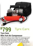 Tyre Care Mini 4x4 Air Compressor