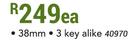 Kudu Padlock Brass 38mm 3 Key Alike-Each