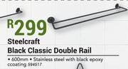 Steelcraft 800mm Black Classic Double Rail