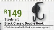 Steelcraft Black Classic Double Hook