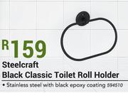 Steelcraft Black Classic Toilet Roll Holder