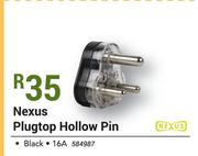 Nexus 16A Plugtop Hollow Pin Black