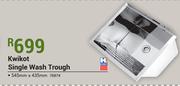 Kwikot Single Wash Trough-545mm x 435mm