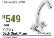 Splashworks Icon Victory Deck Sink Mixer Swivel