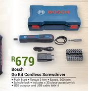Bosch Go Kit Cordless Screwdriver