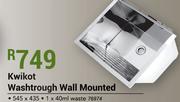 Kwikot Washtrough Wall Mounted 545 x 435