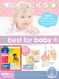Clicks : Best For Baby (14 Apr - 10 May 2015), page 1