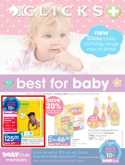 Clicks : Best For Baby (14 Apr - 10 May 2015), page 1