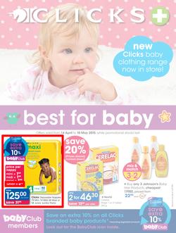 Clicks : Best For Baby (14 Apr - 10 May 2015), page 1