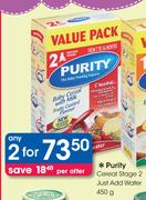 Purity Cereal Stage 2 Just Add Water-2x450g