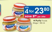 Purity Foods Stage 1-4x80ml