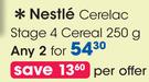 Nestle Cerelac Stage 4 Cereal-2x250g
