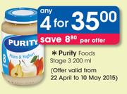 Purity Foods Stage 3-4x200ml