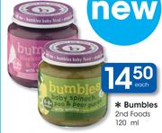 Bumbles 2nd Foods-120ml Each