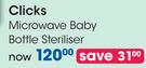 Clicks Microwave Baby Bottle Steriliser