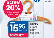 Clicks 6-Pack Baby Hangers-Per Pack