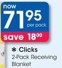 Clicks 2-Pack Receiving Blanket-Per Pack