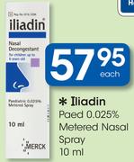 Iliadin Paed 0.025% Metered Nasal Spray-10ml