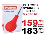 Pharmex Syrings No.06-5 x 165ml