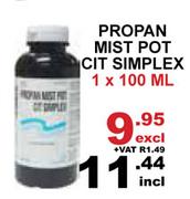 Propan Mist Pot Cit Simplex-1 x 100ml