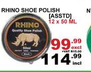 Rhino Shoe Polish Asst-12 x 50ml