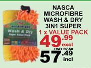 Nasca Microfibre Wash & Dry 3 In 1 Super-1 x Value Pack