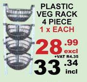 Plastic Veg Rack 4 Piece-1 x Each