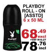 Playboy Roll On Asst-6 x 50ml