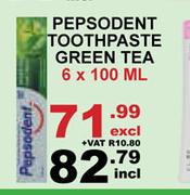 Pepsodent Toothpaste Green Tea-6 x 100ml