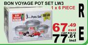Bon Voyage Pot Set LW3-1 x 6 Piece