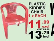 Plastic Kiddies Chair-1 x Each