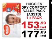 Huggies Dry Comfort Value Pack Asst-1 x Pack