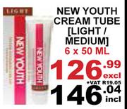 New Youth Cream Tube Light/Medium-6 x 50ml