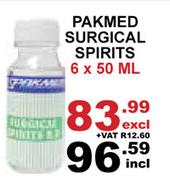 Pakmed Surgical Spirits-6 x 50ml
