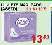 Lil-Lets Maxi Pads Asst-1 x 8/10's