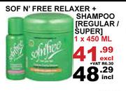 Sof n Free Relaxer + Shampoo Regular/Super-1 x 450ml