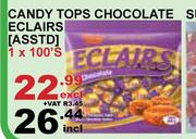 Candy Tops Chocolate Eclairs Asst-1 x 100's