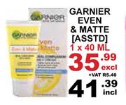 Garnier Even & Matte Asst-1 x 40ml