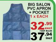 Big Salon PVC Apron + Pocket-1 x Each