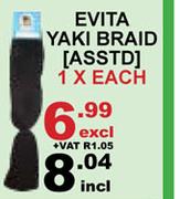Evita Yaki Braid Asst-1 x Each