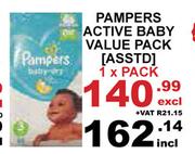 Pampers Active Baby Value Pack Assorted-Per Pack