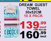 Dream Guest Towel 30 x 52cm-10's pack