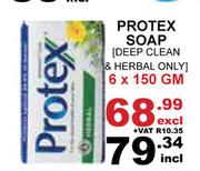 Protex Soap Deep Clean & Herbal Only-6 x 150g