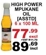 High Power Mpukane Oil Assorted-6 x 100ml