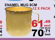 Enamel Mug 8cm-12's Pack